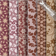 Floral Vector Pattern Set 04