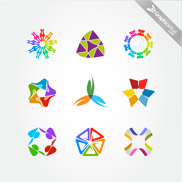 Free Colorful Logo Design Elements Set 05