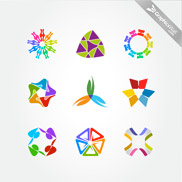 Free Colorful Logo Design Elements Set 05 Free Colorful Logo Design Elements Set 05